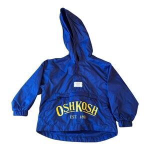 Vintage Oshkosh B Gosh The Genuine Article Royal Blue kids Rain Jacket Pouch 2/3